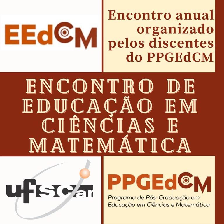 Logotipo do Encontro de Educação em Ciências e Matemática organizado pelos discentes do PPGEdCM